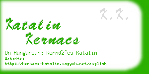 katalin kernacs business card